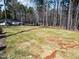 The large backyard has grass, various trees, and multiple outbuildings including a shed at 1429 Sagamore Dr, Louisburg, NC 27549