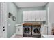 Well-organized laundry room featuring modern appliances and ample storage at 1801 Clifton Pines Dr, Cary, NC 27519