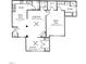 Detailed floor plan showing layout of kitchen, living room, bedrooms, and bathrooms at 2500 Friedland Pl # 101, Raleigh, NC 27617
