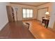 Bedroom featuring wood floors, natural light, and spacious layout at 29 Mocking Ln, Rocky Mount, NC 27804
