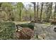 View of the front yard and driveway filled with trees and landscaping at 29 Mocking Ln, Rocky Mount, NC 27804