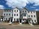 Townhome complex showing model homes with the indication some units are marked 'SOLD' at 3012 Honeymyrtle Ln, Durham, NC 27703