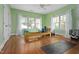 Bright, spacious bonus room with hardwood floors, natural light and space for exercise equipment at 407A Hillsborough St, Chapel Hill, NC 27514