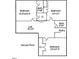 Second floor plan featuring the layout of three bedrooms, a loft area, and two bathrooms at 407A Hillsborough St, Chapel Hill, NC 27514