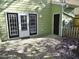 A view of the back entrance, complete with access to the storage shed, offering practicality at 4425 Moss Garden Path, Raleigh, NC 27616