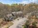 Aerial view of the townhomes showcasing the community's layout and landscaping at 4447 Antique Ln, Raleigh, NC 27616