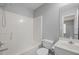 Full bathroom featuring a shower-tub, toilet, and vanity at 4447 Antique Ln, Raleigh, NC 27616