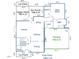 First floor plan showing layout of rooms, including kitchen, Gathering, and main bedroom at 7950 Country Knoll Rd, Bahama, NC 27503