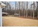 Spacious backyard with mature trees at 100 Gates St, Roxboro, NC 27573