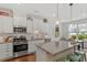 Modern kitchen with granite countertops, stainless steel appliances, and white cabinetry providing ample space and beauty at 109 Shale Creek Dr, Durham, NC 27703