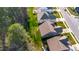 Aerial view of homes featuring lush greenery, manicured lawns, and mature trees at 1301 Elliott Ridge Ln, Morrisville, NC 27560