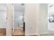 Bathroom featuring tiled floors, toilet and a shower with sliding glass doors at 1301 Elliott Ridge Ln, Morrisville, NC 27560
