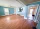 Bright living room with hardwood floors, freshly painted walls, and open layout at 1324 Buffalo Rd, Smithfield, NC 27577