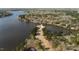 Aerial view of golf course and a waterfront community at 1965 Wedgewood Dr, Sanford, NC 27332