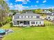 An aerial view of the backyard showing the outdoor living space at 2223 Winston Cir, Apex, NC 27502
