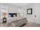 Cozy bedroom with comfortable bed, decorative pillows, and ample natural light at 2223 Winston Cir, Apex, NC 27502