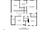 Layout of the home's upper level, showing bedrooms, bathrooms, and closet space at 245 Naples Ln, Clayton, NC 27527