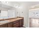 Bathroom with double vanity and large mirror at 286 Sea Mist Dr, Sanford, NC 27332