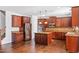 Bright kitchen features stainless steel appliances, kitchen island, and granite countertops at 286 Sea Mist Dr, Sanford, NC 27332