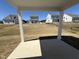 Covered patio view of the sodded backyard with houses in the distance, showing the outdoor living space at 37 Furley St., Homesite 38, Sanford, NC 27330