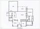 Layout of the first floor including a kitchen, Gathering room, dining room, study, and primary bedroom at 5107 Hearth Dr, Raleigh, NC 27609