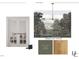 Study with wallpaper mural, stylish light fixture, paint and sleek door hardware at 5107 Hearth Dr, Raleigh, NC 27609