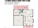 Detailed floor plan of the first floor highlighting the layout of the kitchen, Gathering room, and garage at 110 White Burley Ct, Durham, NC 27703