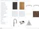 Close-up details of kitchen's cabinets, hardware, countertops, backsplash, flooring, faucet, sink, and lighting at 11549 Helmond Way # 116, Raleigh, NC 27617