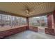 Spacious brick-lined covered patio with a fan, ideal for outdoor gatherings and relaxation at 1171 Jackson Ct, Creedmoor, NC 27522