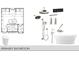 Bathroom design featuring shower fixtures, soaking tub, and modern toilet with sleek lines at 1216 Barcroft Pl, Raleigh, NC 27615