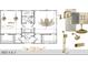 BDRM 4 and 5 floor plan featuring bathroom tile designs and fixtures at 1216 Barcroft Pl, Raleigh, NC 27615
