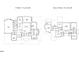 Detailed floor plan showcasing the layout of the first and second floors of this beautiful home at 1216 Barcroft Pl, Raleigh, NC 27615