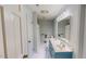 Bathroom with double vanity and updated fixtures at 1481 Country Club Rd, Roxboro, NC 27574