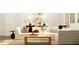 Bright living room features stylish furniture, trendy decor, and plenty of natural light at 1534 Crescent Townes Way, Raleigh, NC 27604