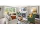Cozy living room with a fireplace, plush seating, a large window, and stylish decor for a welcoming ambiance at 213 Umstead St, Sanford, NC 27330