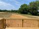 Nice green backyard view from the wood patio at 39 Atherton Circle, Angier, NC 27501