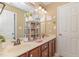 Charming bathroom with double vanity, decorative accents, and ample lighting at 45 Pebble Creek Dr, Franklinton, NC 27525