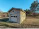 Exterior view of a detached, one car garage at 604 Orange Factory Road, Bahama, NC 27503
