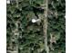 Aerial view highlighting the property boundaries along Sunnybrook Road, set within a wooded area at 620 Sunnybrook Rd, Raleigh, NC 27610
