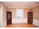 Traditional dining room with hardwood floors, and classic corner cabinets at 711 Evergreen Rd, Rocky Mount, NC 27803