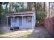 Exterior view of a quaint shed at 711 Evergreen Rd, Rocky Mount, NC 27803