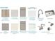 Selection of flooring, quartz, cabinets, backsplash, faucet, sink, and shower finishes at 766 Old Station Pointe, Angier, NC 27501