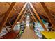 Spacious attic with exposed rafters offering ample storage capacity at 8000 N Bridgewater Ct, Raleigh, NC 27615