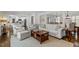 Open-concept living room and dining area with hardwood floors and neutral decor at 8000 N Bridgewater Ct, Raleigh, NC 27615