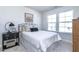 Cozy bedroom with a comfortable bed, side table, and bright windows, creating a relaxing and inviting atmosphere at 1007 Shovelhead Dr # 4, Durham, NC 27703