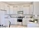 Modern kitchen featuring white cabinets, stainless steel appliances, and granite countertops for a clean, sleek look at 1007 Shovelhead Dr # 4, Durham, NC 27703