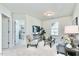 Cozy living room with neutral tones, plush seating, soft carpet, and plenty of natural light at 1007 Shovelhead Dr # 4, Durham, NC 27703