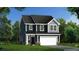 Two-story home with a modern color scheme, manicured lawn, and an attached two-car garage at 1007 Shovelhead Dr # 4, Durham, NC 27703
