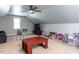 Spacious bonus room with sloped ceilings and lots of open space perfect for recreation or entertainment at 921 Marshall Farm St, Wake Forest, NC 27587