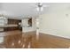 Open-concept living space with a kitchen and an inviting atmosphere at 104 Low Country Ct, Morrisville, NC 27560